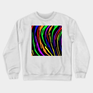 Rainbow Tiger Stripes Crewneck Sweatshirt